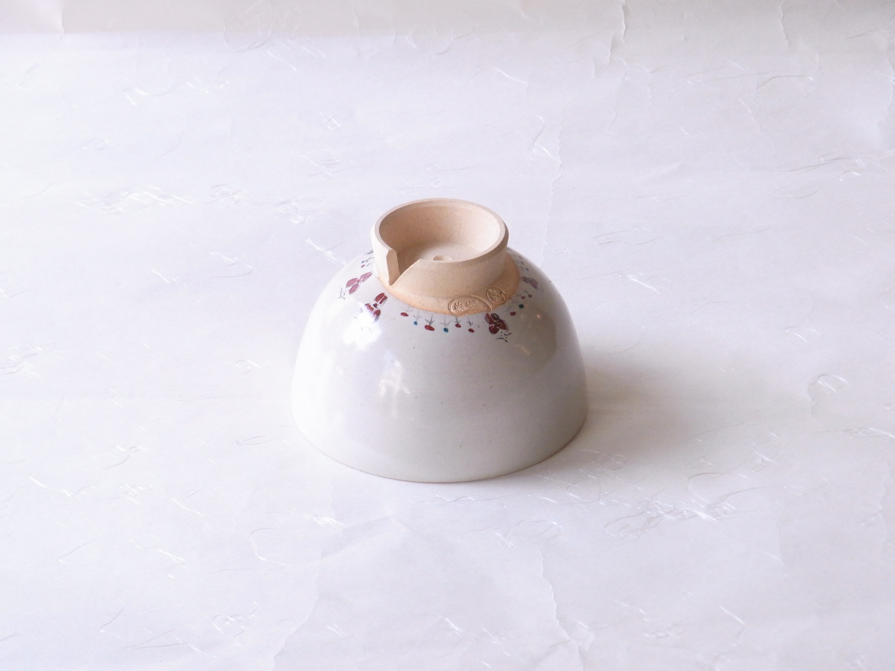 大塩昭山 作 赤膚（あかはだ）焼 奈良絵 抹茶碗 | 小林漆陶 映える器