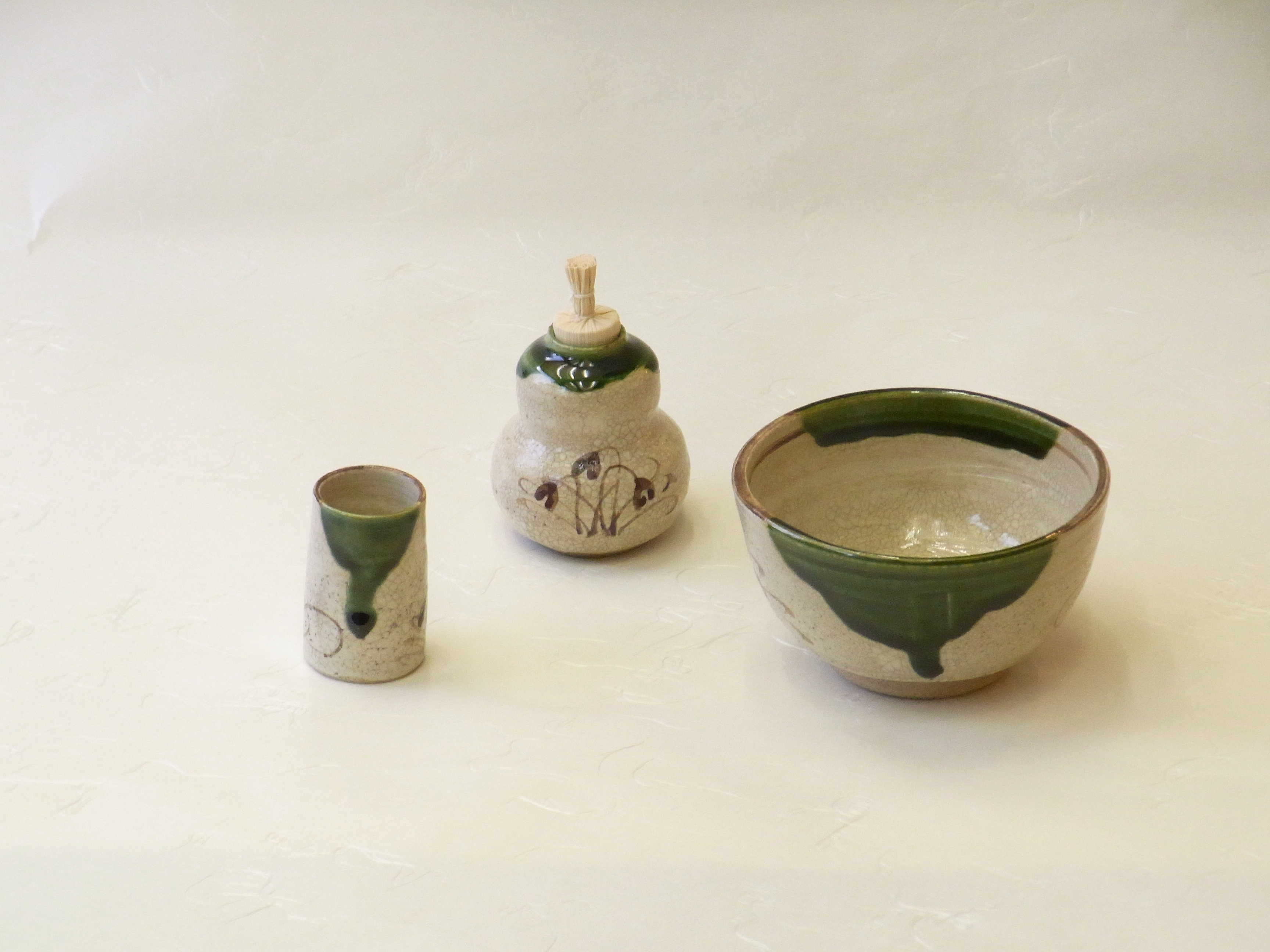 抹茶碗・振出・茶巾筒 三点セット（茶箱・野点用） | 小林漆陶 映える器ギャラリー 岐阜市| 日本一の漆陶器 茶道具の品揃えと在庫 | 漆器